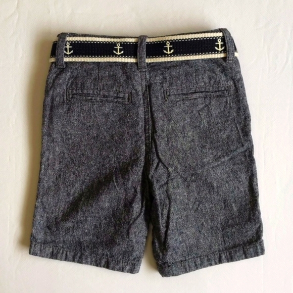 joe fresh nautical linen blend shorts with belt 12 months baby boy - Picture 6 of 8